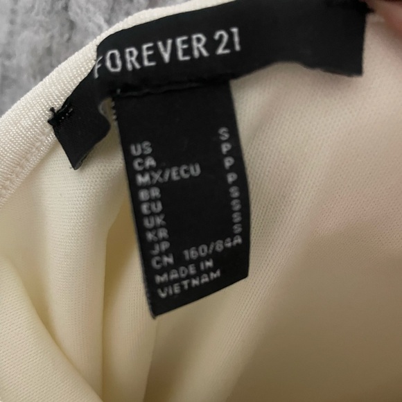 One shoulder mini cream white dress size small 
no returns - Picture 3 of 4